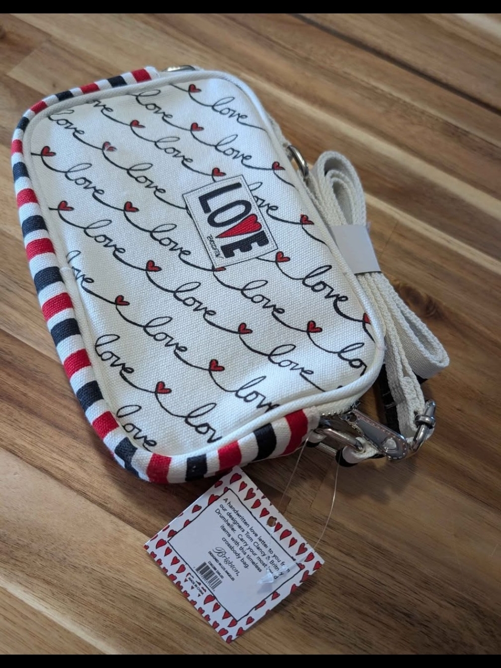 (E7) Brighton "Love" Pattern Crossbody Bag